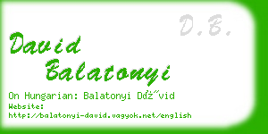 david balatonyi business card